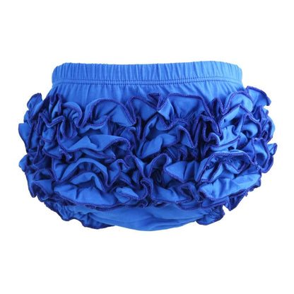 Wennikids Baby Girl's Cotton Shorts and Diaper Cover Bloomers, Medium Blue