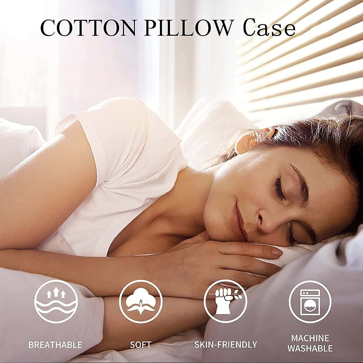 Webuystock Toddler Travel Pillowcase Set, 14 x 20 White Cotton (photo 4)