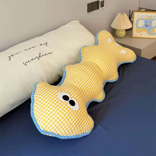 Pongpai Long Bolster Pillow Fish Bone Shape for Side Sleeper/Maternity, Full Body Pillow for Waist Leg Support, Soft