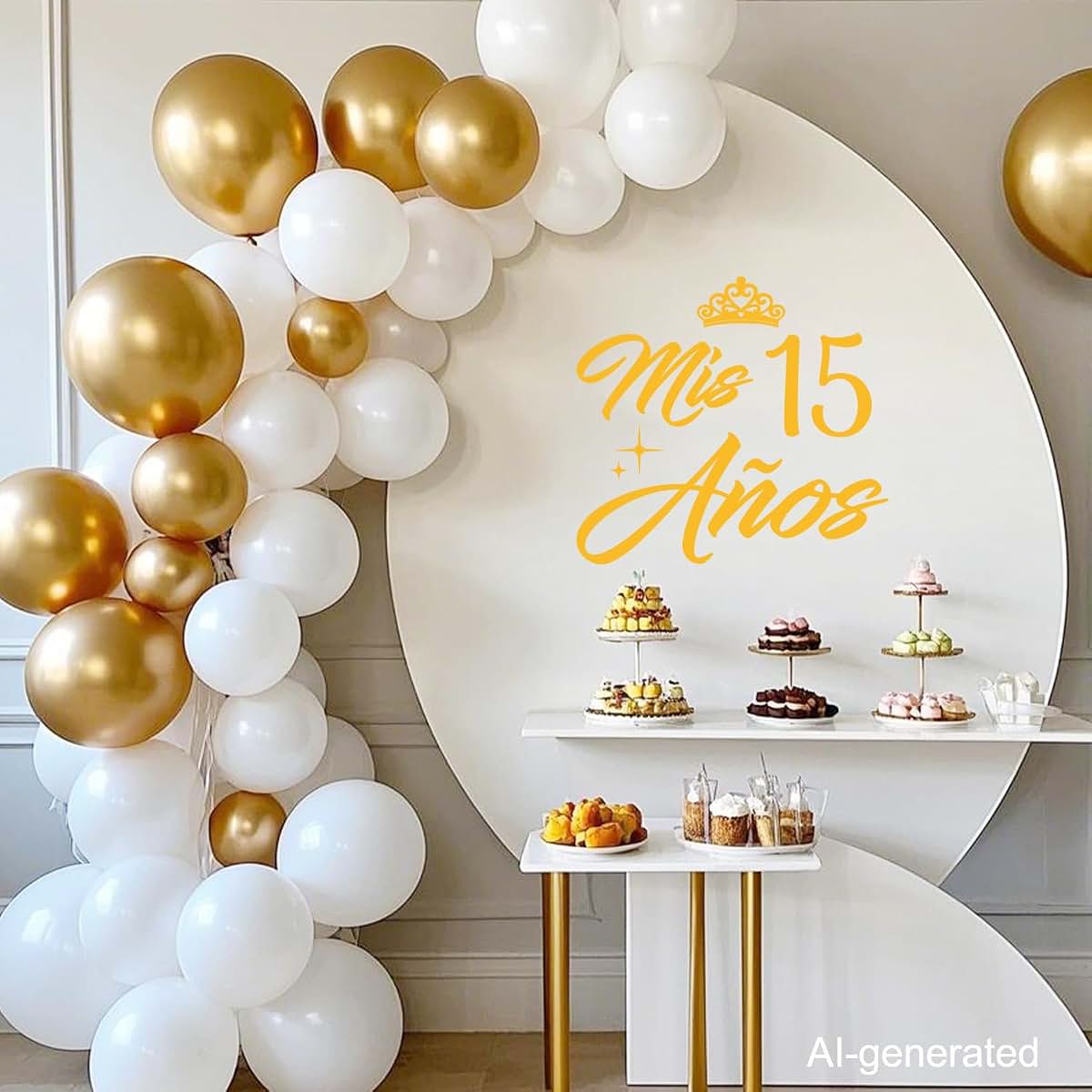 Lankback Mis 15 Años Decal For 15th Birthday Party Decorations