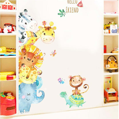 Wall Door Decals - Cute Safari Animal Woodland Decor for Rooms