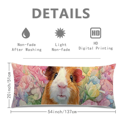 BabyOneStop Guinea Pig Floral Velvet Body Pillow Cover