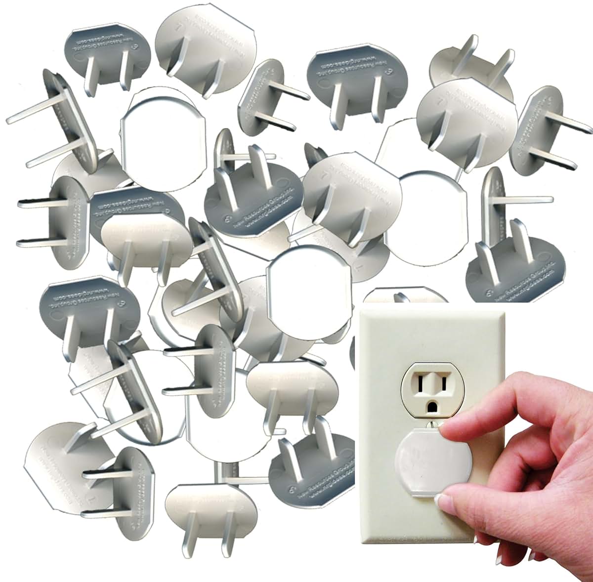 New Resources Group Electrical Outlet Safety Caps, 48 Pack