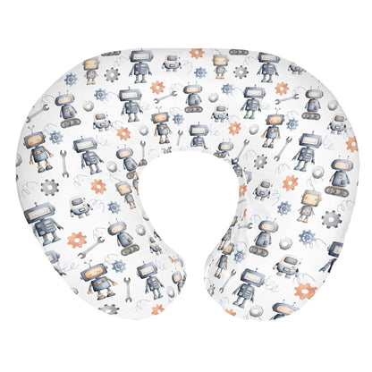 Watercolor Robots Nursing Pillow Cover for Nursery Support