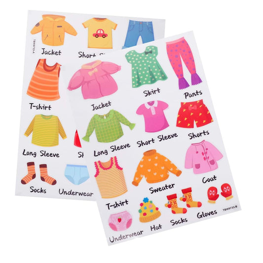 Funomocya Clothing Sorts Stickers PVC Labels With Pictures Text
