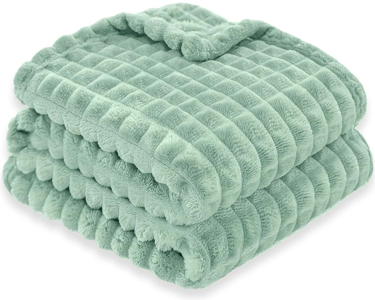 Jacquard Grid Baby Blanket for Infants and Toddlers