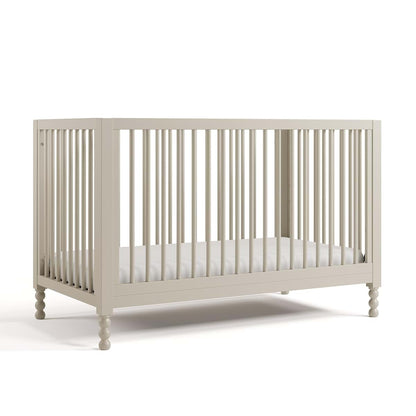 Storkcraft Rio 5-in-1 Convertible Crib with Toddler Guardrail, Frosted Oat