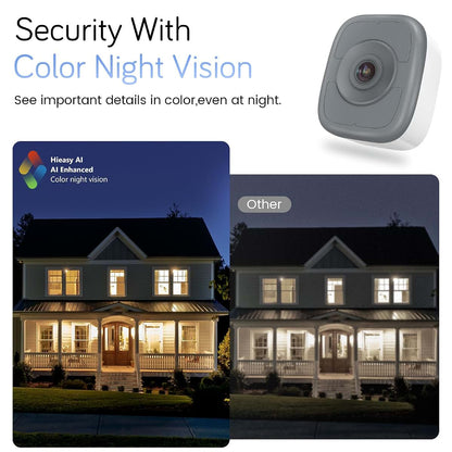 Hieasy Home 3K Window Camera With AI Human And Vehicle Detection