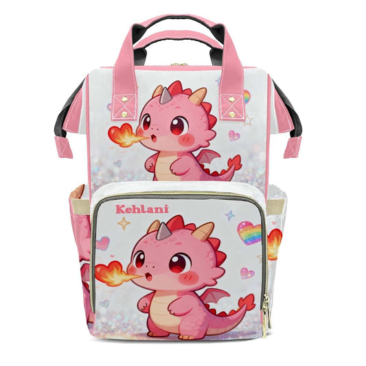 YallLocoMo Custom Diaper Bag Backpack for Girls Boys Kids Cartoon Dragon Large Capacity Nappy Bag: Designed for Travel