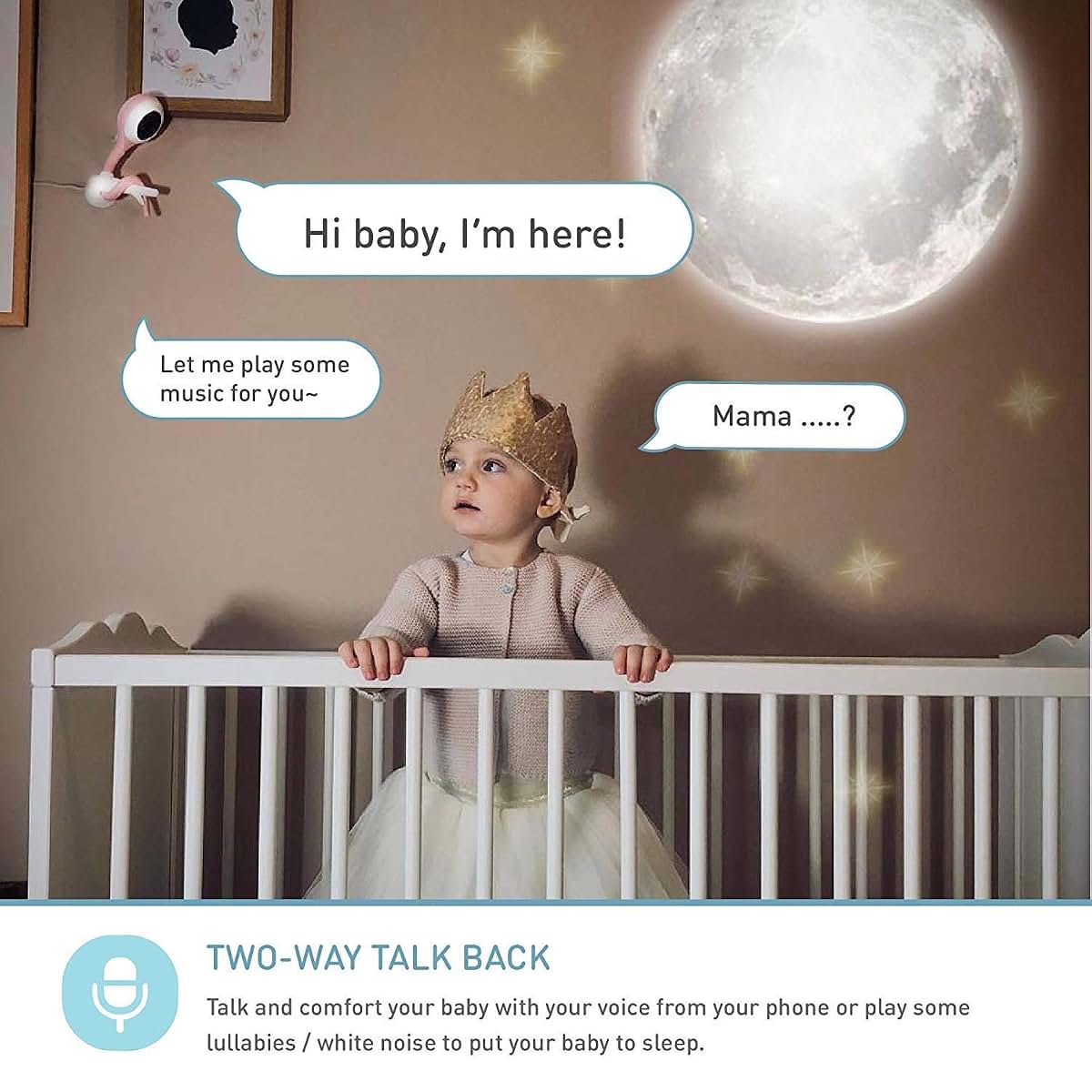 Lollipop Smart Wi-Fi Baby Monitor Camera With Crying Detection And Night Vision
