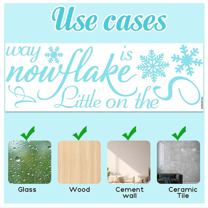 LANKBACK A Little Snowflake is on the Way Baby Shower Decal, Blue