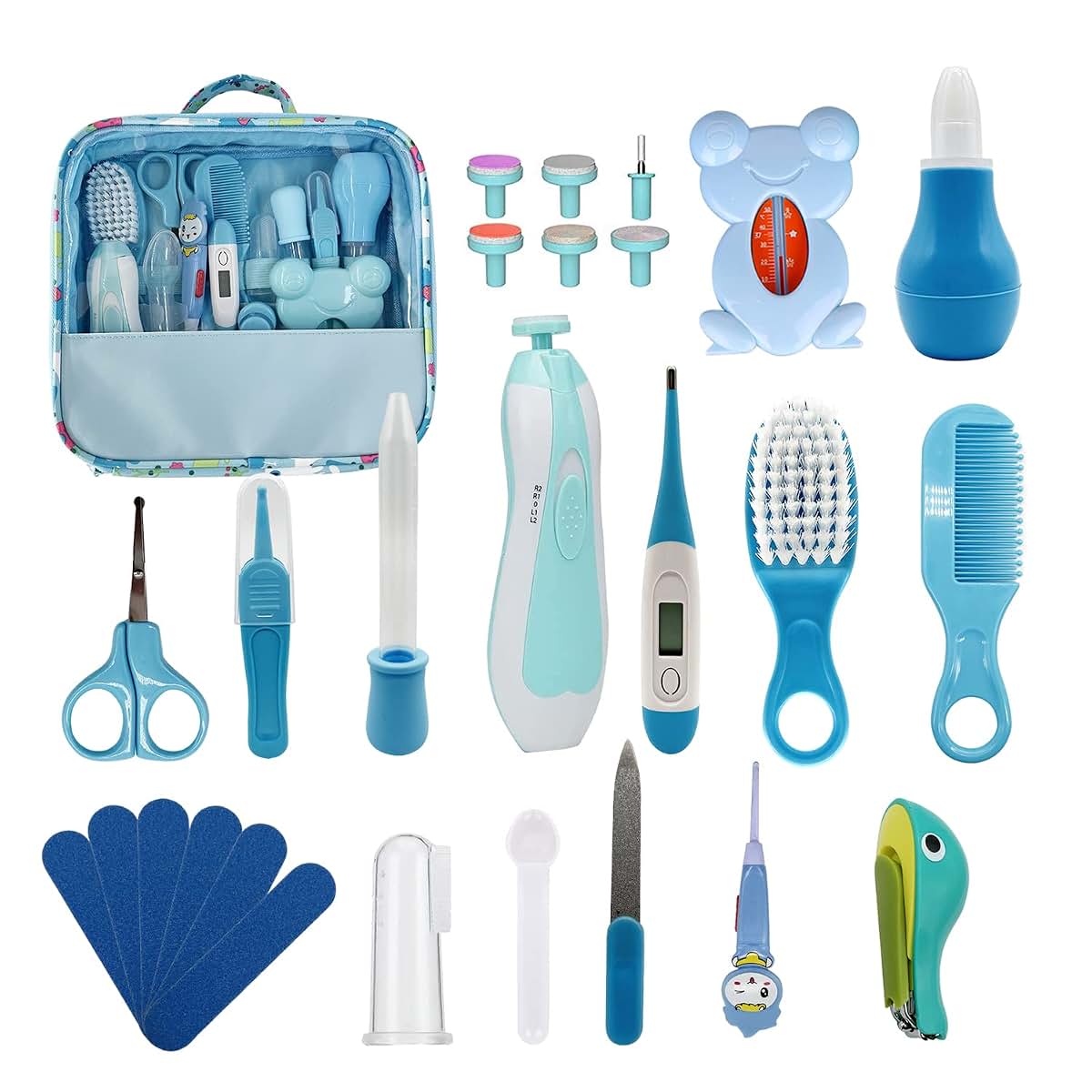 Llbucuo 26-in-1 Baby Healthcare and Grooming Kit With Electric Nail Trimmer