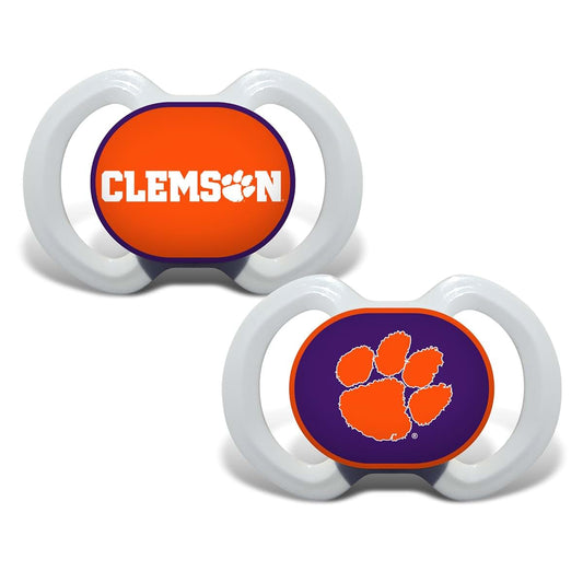 Masterpieces Baby Fanatic Clemson University Tigers 2 Piece Pacifier Set, Multicolor, One Size (CLE212)