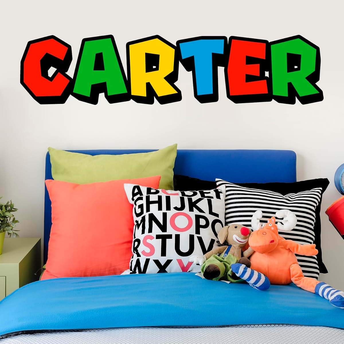Vinyl Designs Super Mario Custom Name Wall Decal Sticker