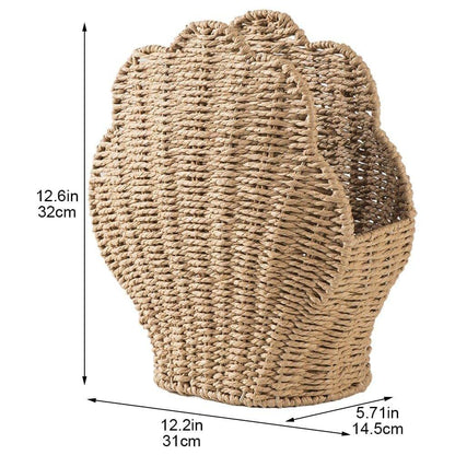 Woven Storage Basket for Toys and Decor - Shell Design