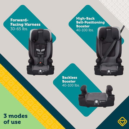 Safety 1st Boost-and-Go Essential 3-in-1 Booster Car Seat, Highback & Backless Modes