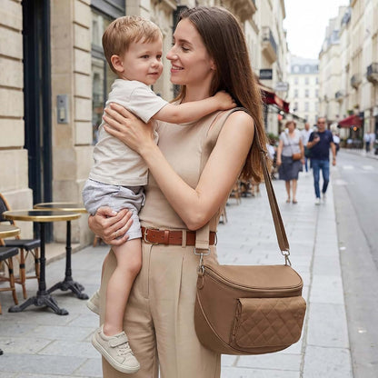 G4Free Small Diaper Bag with Portable Changing Pad, Nylon Crossbody Purse