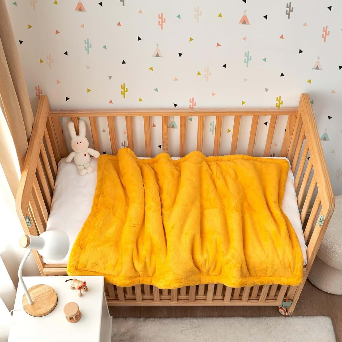 Love Thick Chunky Bunny Coma Inducer Toddler Comforter, Saffron Oranges, 30x50 Inch