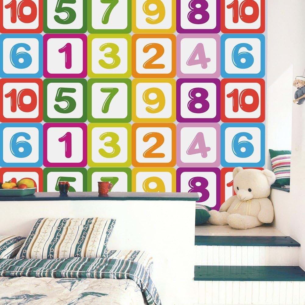 Luxylei Number Lattice Floor Sticker Hopscotch Game Wall Decal