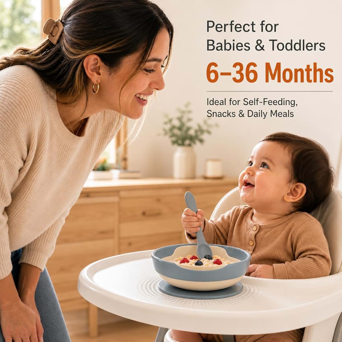 HAPGAO Baby High Chair Tray for Tripp Trapp Baby Set V2 and Later, Matte Black (photo 4)