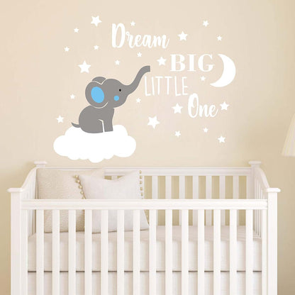 Elephant Wall Decal Set for Nursery and Kids Room Decor
