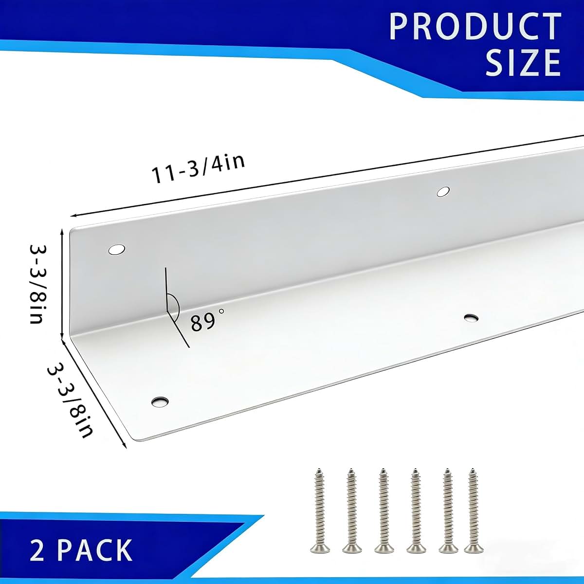 2 Pack White Stainless Steel Corner Guards for Metal Siding & Walls