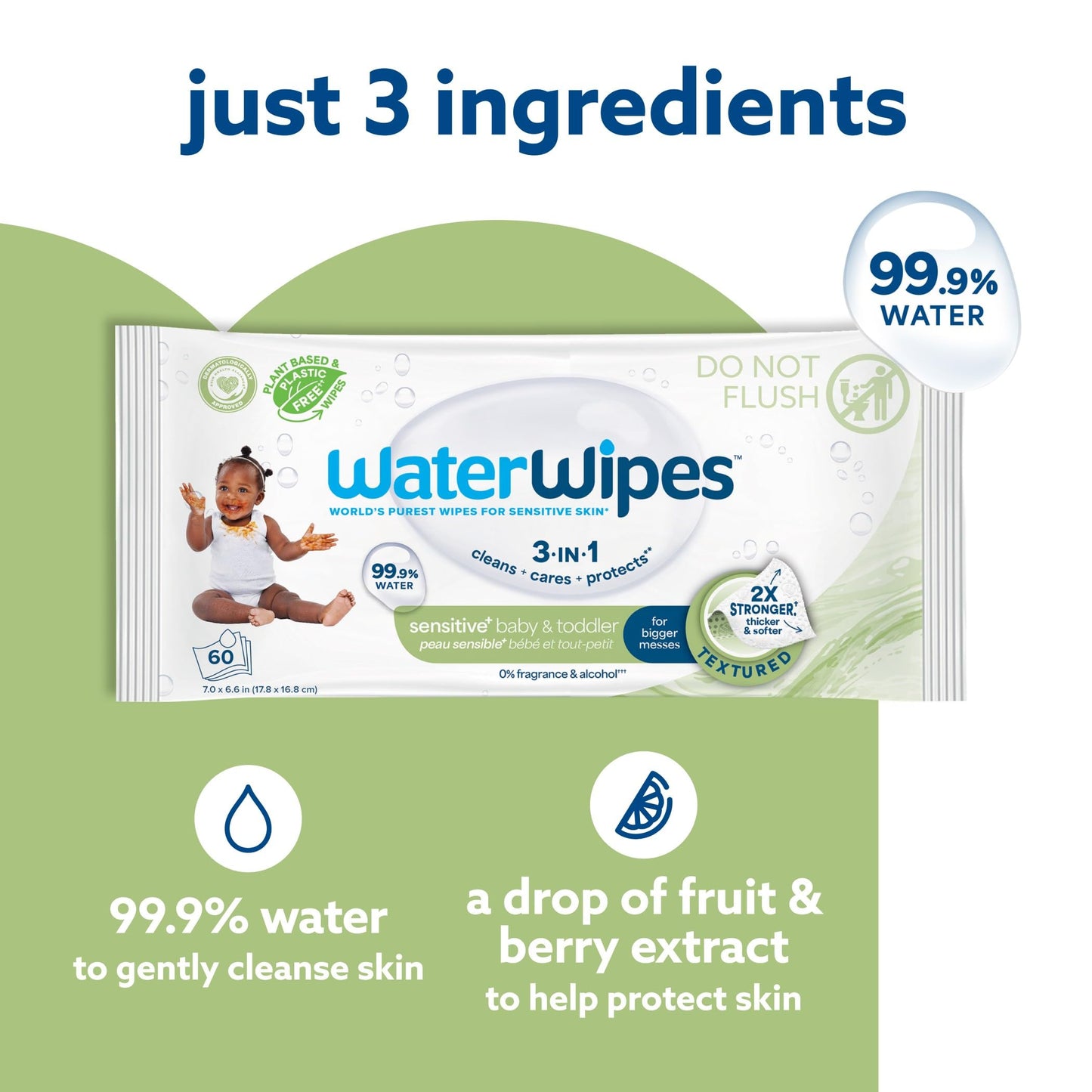 WaterWipes Sensitive Baby Wipes 240 Count