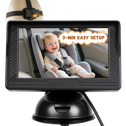 Baby Car Camera HD Monitor 4.3" with Night Vision View Angle