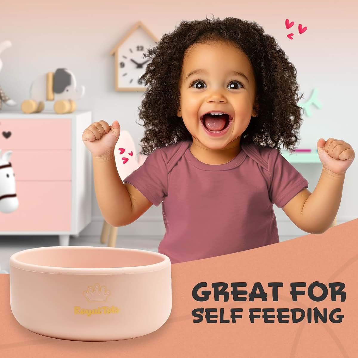 RoyalTots Silicone Baby Bowls 6-12 Months+ - Durable Toddler Food Bowls, Baby Food & Feeding Bowls | Perfect Snack Bowl (photo 3)