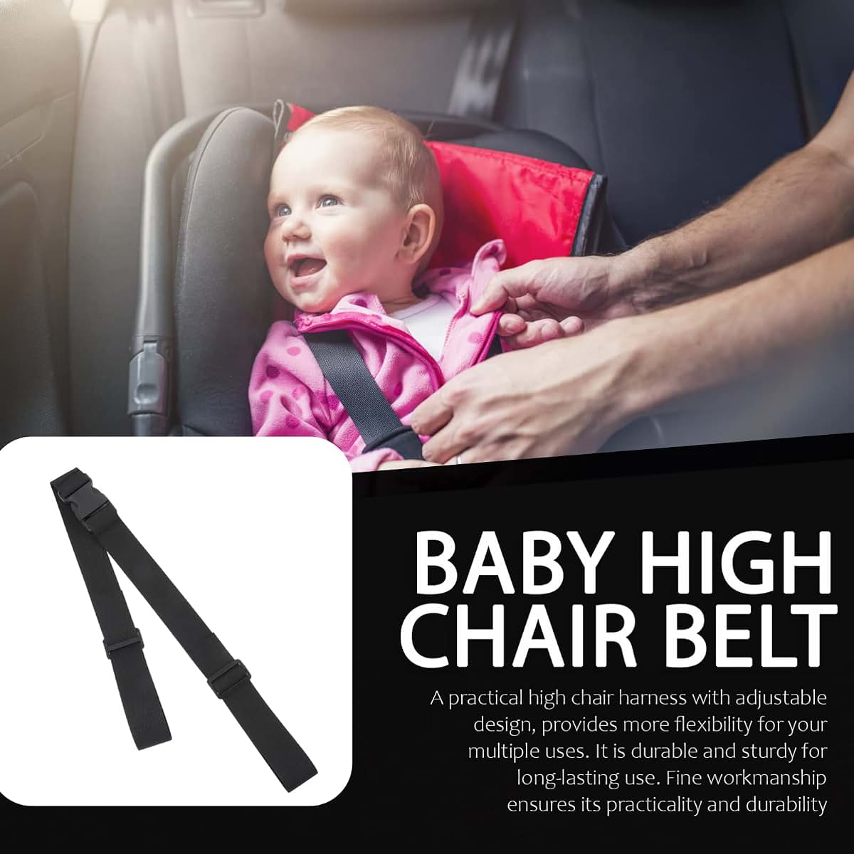 Adjustable Baby & Toddler Safety Harness Straps for High Chairs and Strollers