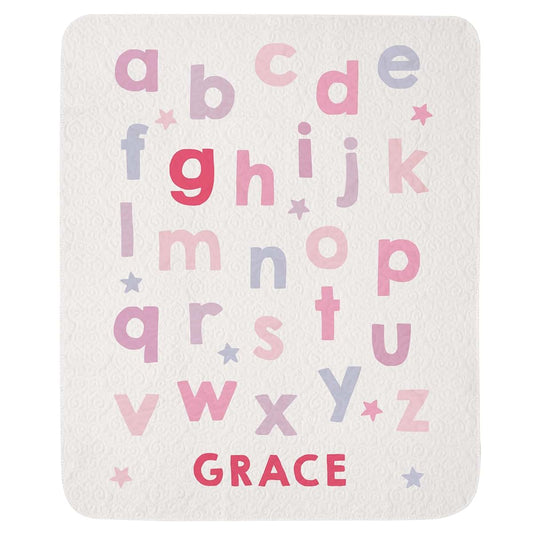 Let's Make Memories Personalized Quilted Baby Blanket - Heirloom Keepsake for New Baby Shower - Super Soft - Nursery