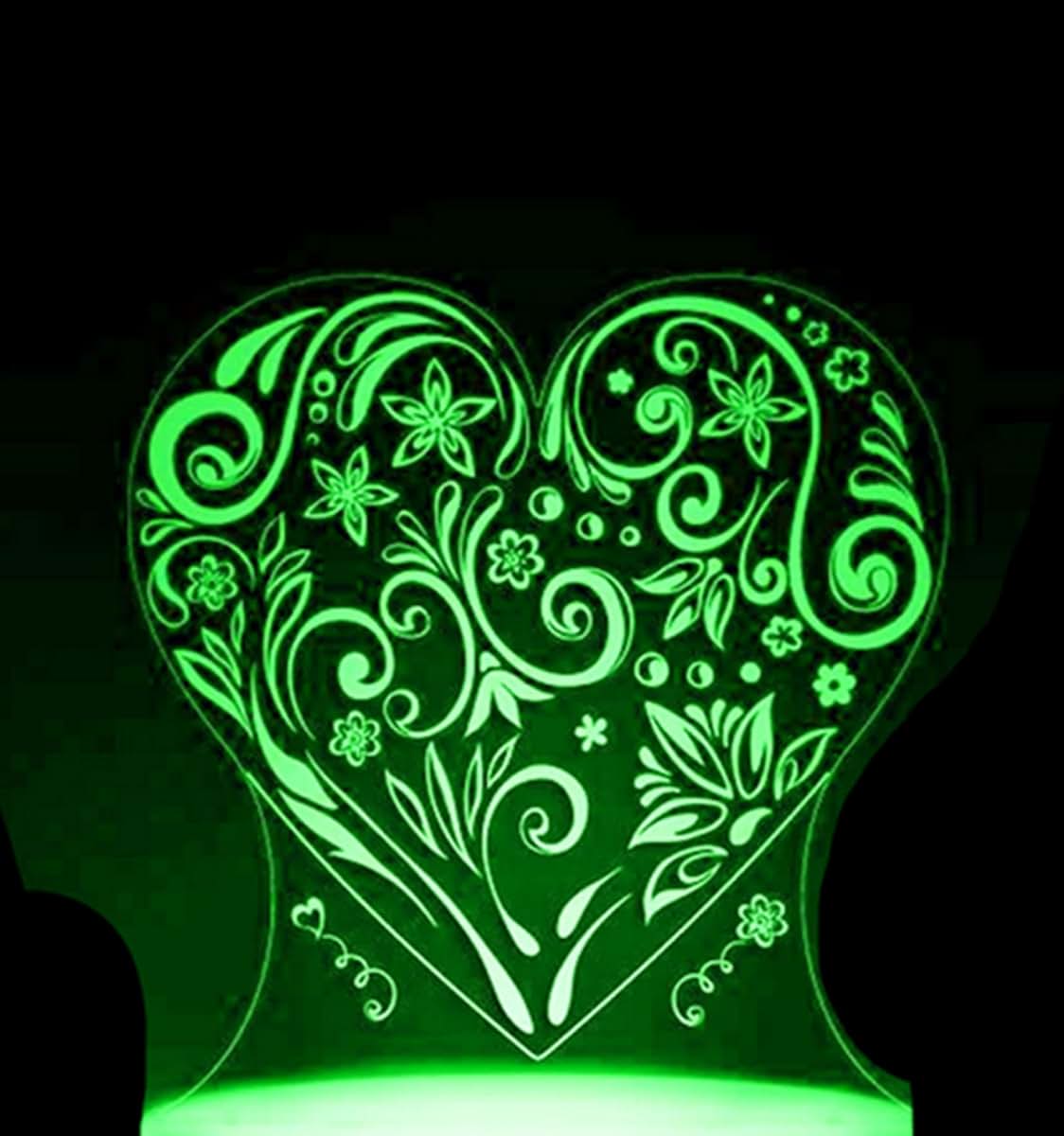Jinnwell 3D Love Heart Night Light LED Table Lamp (photo 2)