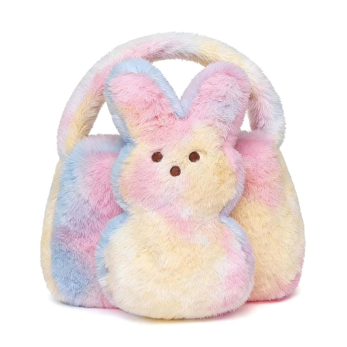 HOUYAN Mini Fluffy Bunny Purse Tote Bag
