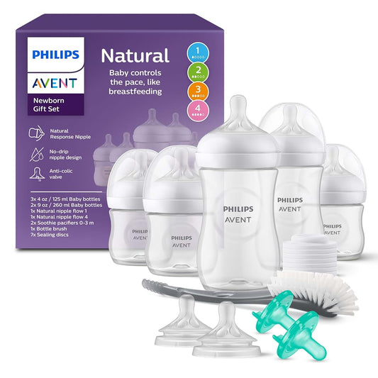 Philips Avent Natural Response Baby Gift Set With Bottles And Soothie Pacifiers