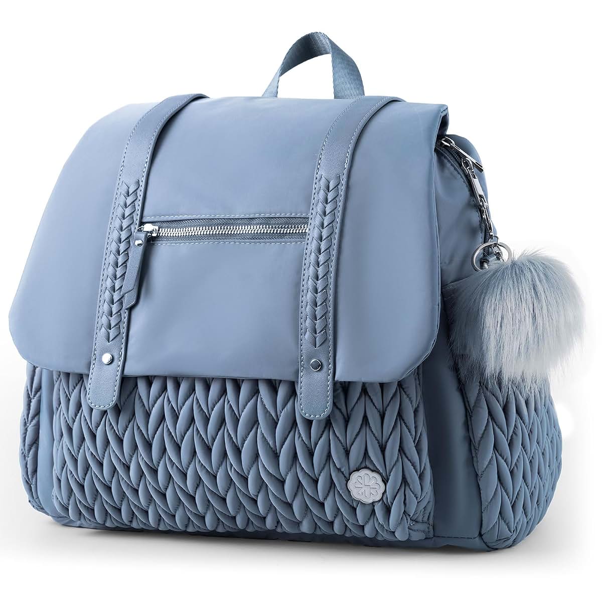 Sewboo Diaper Bag Backpack With Changing Pad In Ash Blue