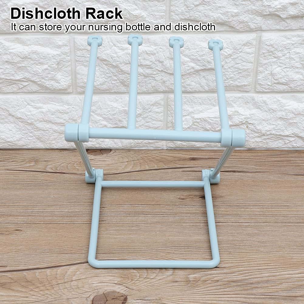 Cardyven Mini Folding Towel and Bottle Drying Rack, Blue (photo 3)