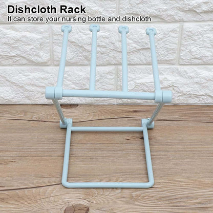 Cardyven Mini Folding Towel and Bottle Drying Rack, Blue (photo 3)