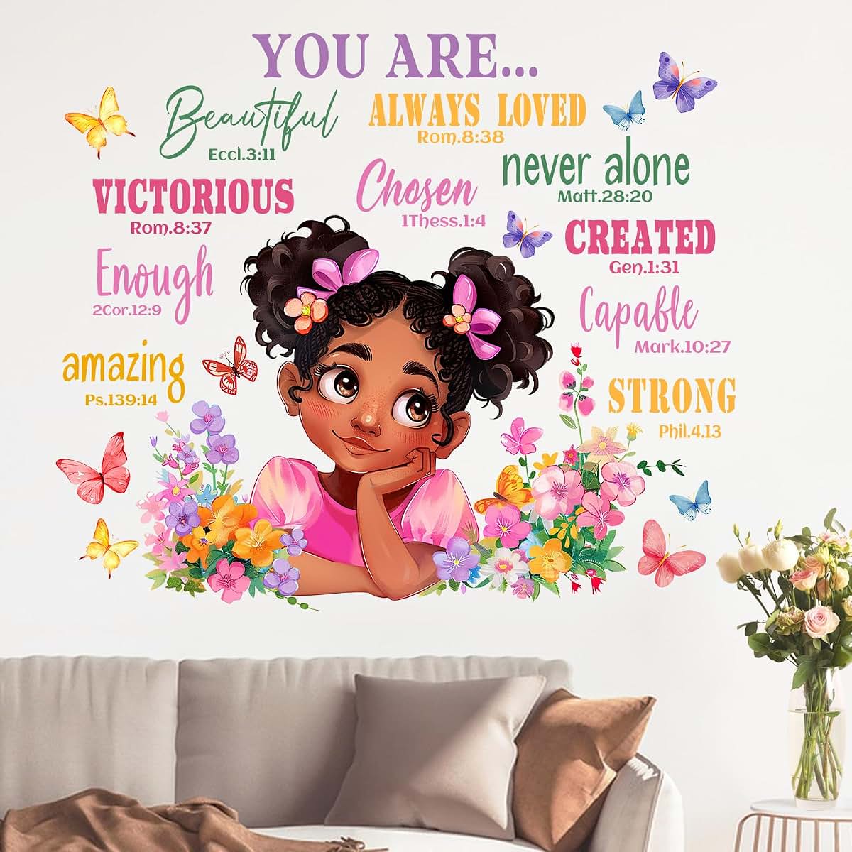 Inspirational Vinyl Wall Decals for Nursery, Bedroom & Playroom Decor