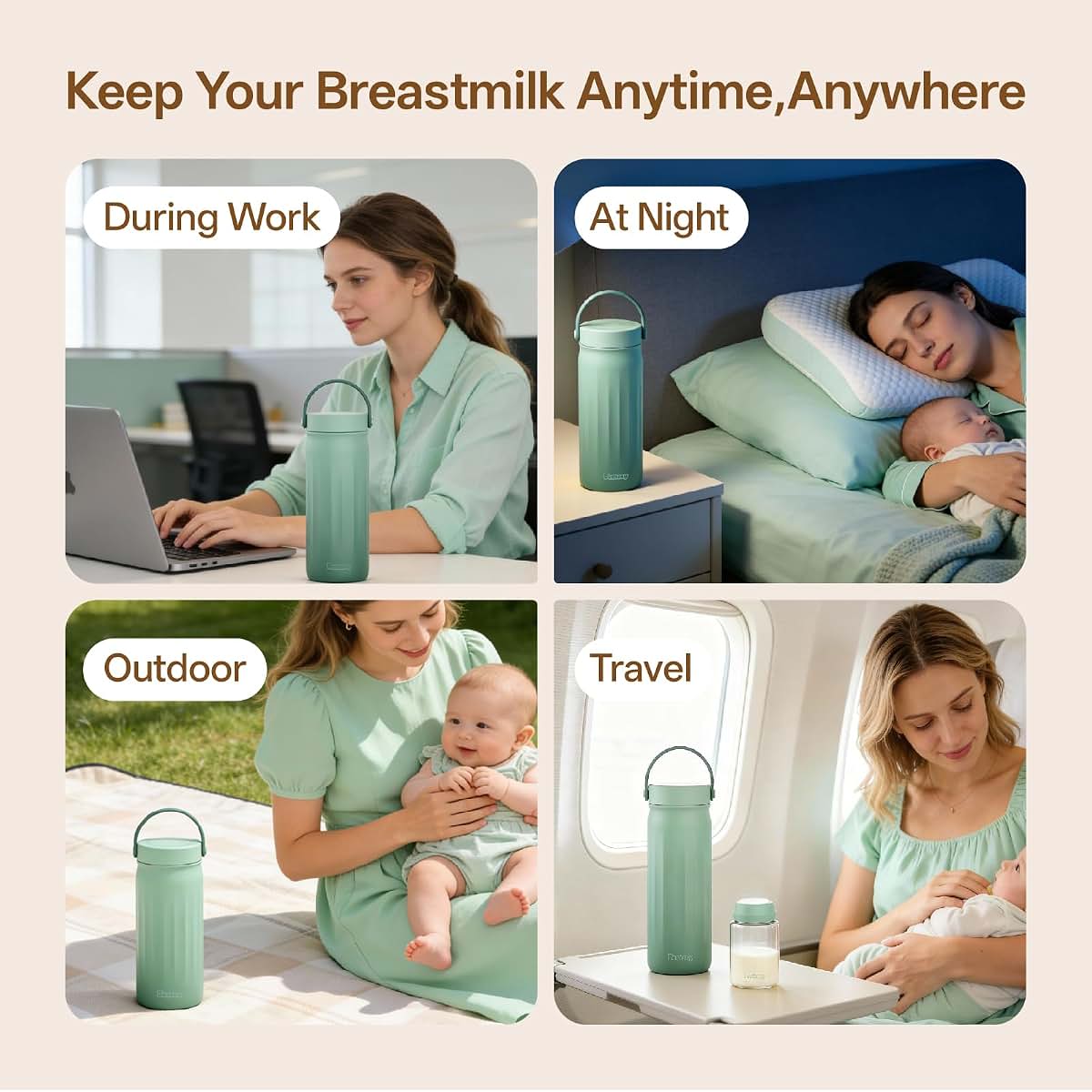 Dushany 22oz Portable Breast Milk Cooler for Extended Storage