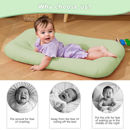 Lucakuins Baby Lounger for Newborn Bionic Design Soft Organic Cotton