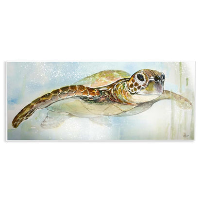 Stupell Industries Peaceful Sea Turtle Swimming Mounted Wall Plaque
