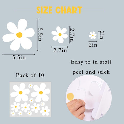 Daisy Wall Decal Set for Room Decoration