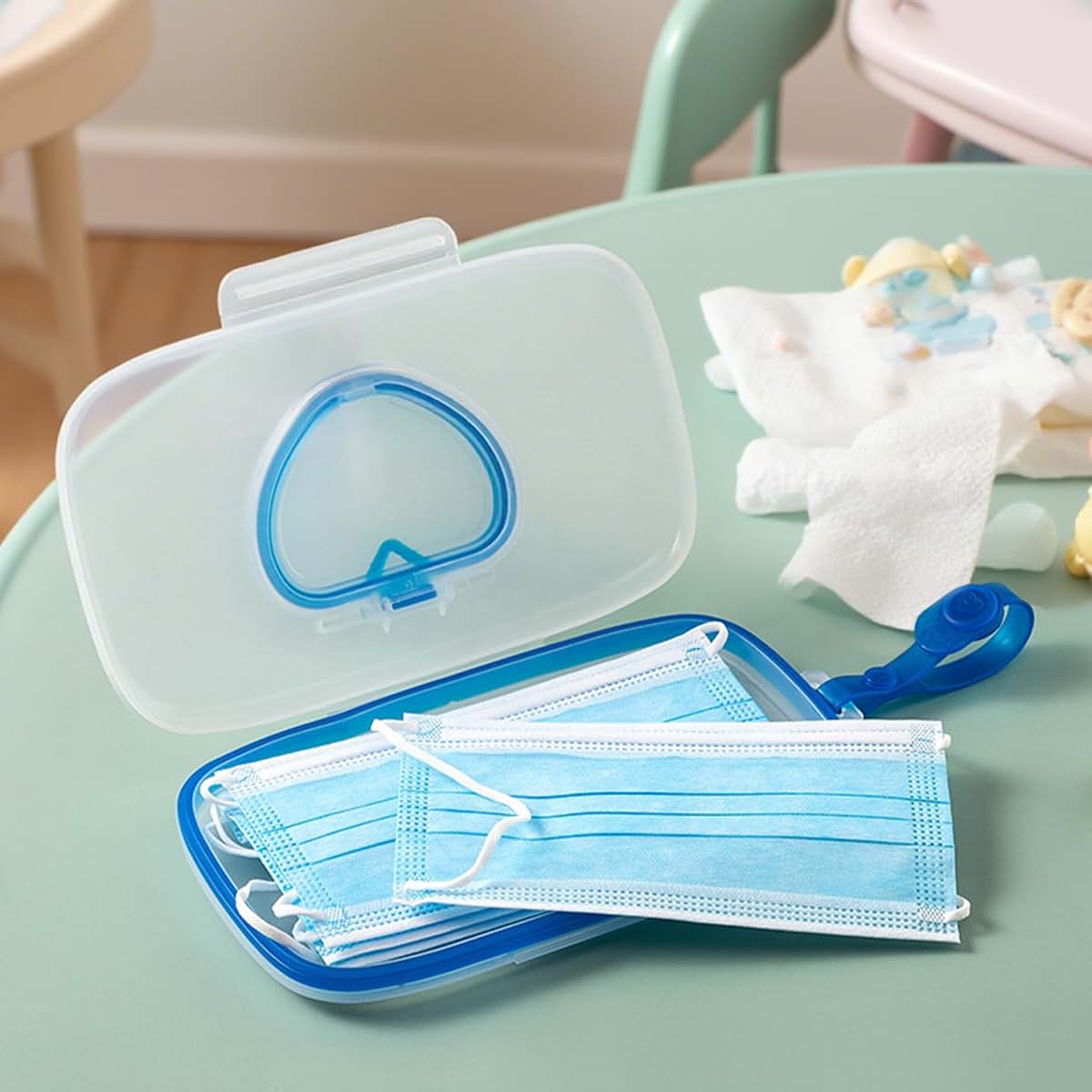 BabyOneStop 2-Pack Wet Wipes Dispenser Box with Handle and Sealing Lid