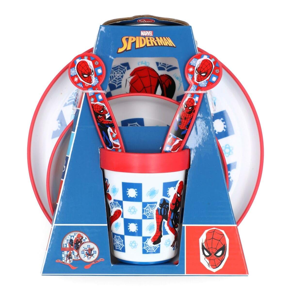 Stor 5-Piece Spiderman Dinnerware Set Microwave Safe