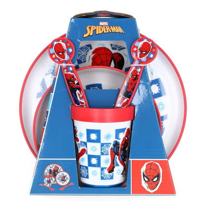 Stor 5-Piece Spiderman Dinnerware Set Microwave Safe
