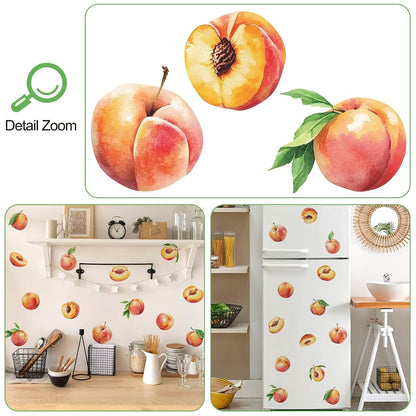 DTLIFEK Peach Wall Decals Sweet Fruit Wall Stickers