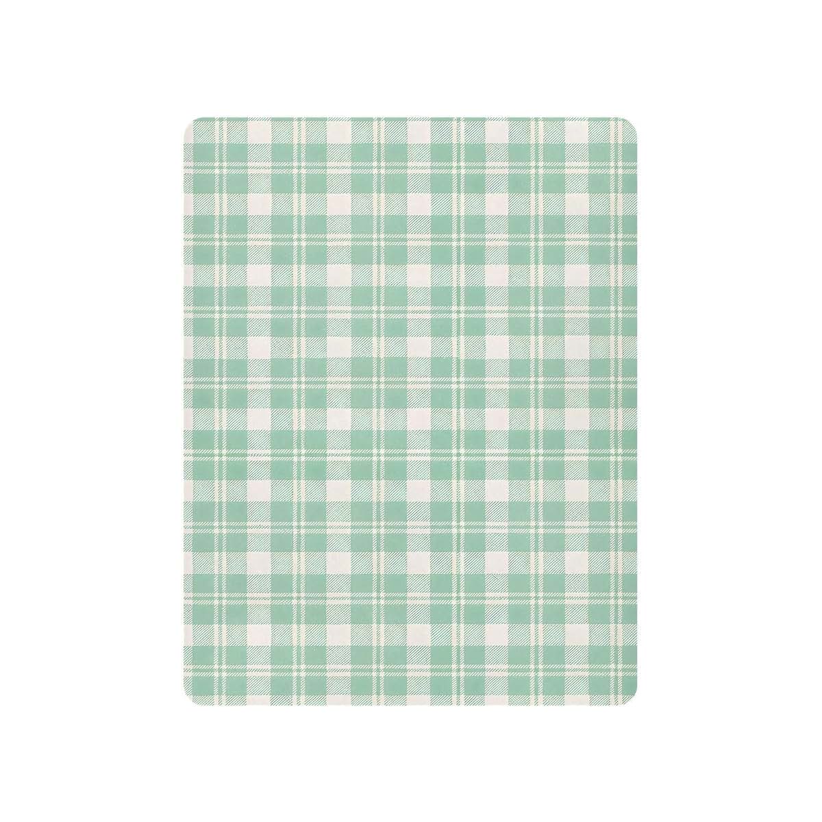 Jihqo Green Gingham Checkered Crib Sheets