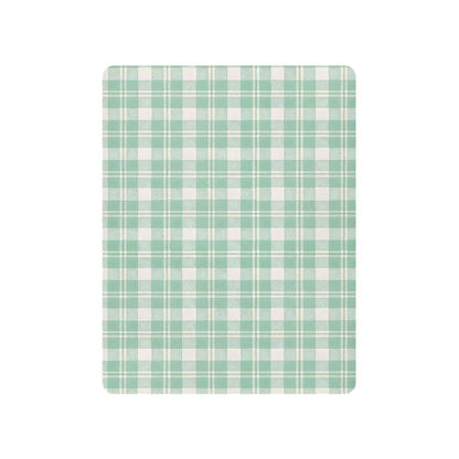 Jihqo Green Gingham Checkered Crib Sheets