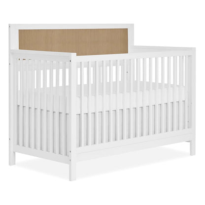 Evolur Byron 5-in-1 Convertible Full-Size Baby Crib in White and Chestnut
