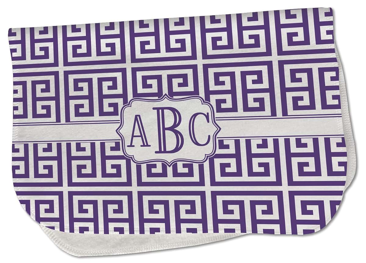 Baby Milano Personalized Greek Key Burp Cloth With Monogram